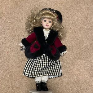 Victorian pansies collection genuine porcelain doll